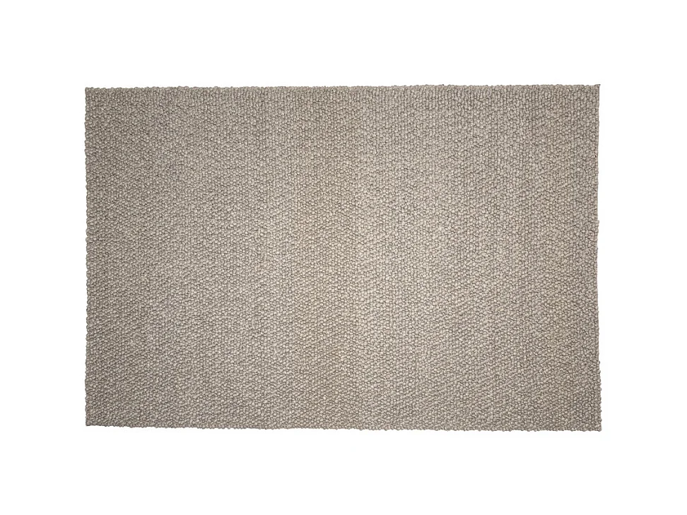 QUENTIN - Tapis rectangulaire 200x290cm en laine bouclée taupe