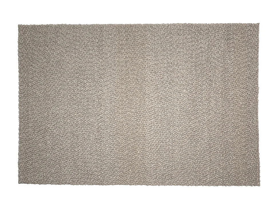 QUENTIN - Tapis rectangulaire 200x290cm en laine bouclée taupe