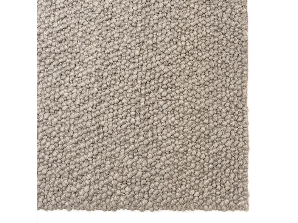 QUENTIN - Tapis rectangulaire 200x290cm en laine bouclée taupe