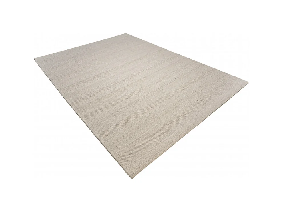 SACHA - Tapis rectangulaire 200x290cm laine texturée nuances de beige