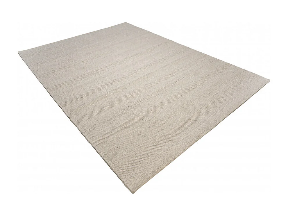 SACHA - Tapis rectangulaire 200x290cm laine texturée nuances de beige