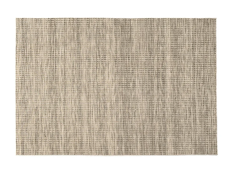 QUENTIN - Tapis rect. 160x230cm en laine tissée couleur blanc et kaki