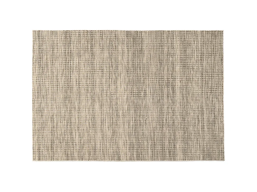 QUENTIN - Tapis rect. 160x230cm en laine tissée couleur blanc et kaki