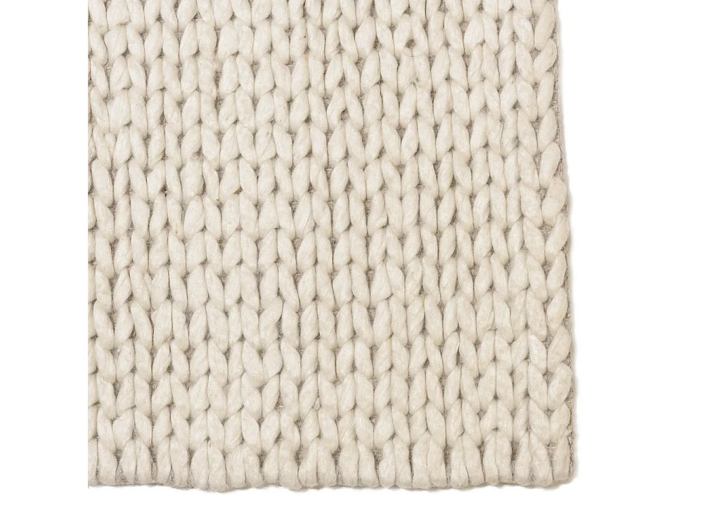 QUENTIN - Tapis rectangulaire 200x290cm en laine tissée couleur blanc