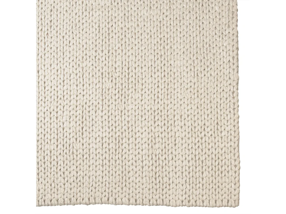 QUENTIN - Tapis rectangulaire 200x290cm en laine tissée couleur blanc