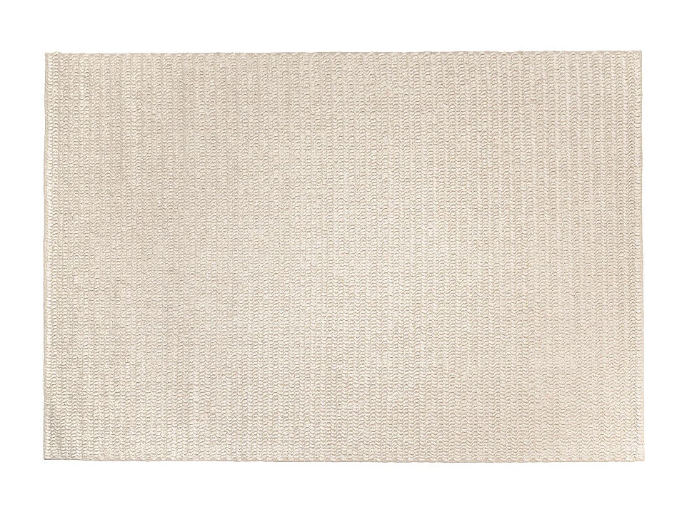 QUENTIN - Tapis rectangulaire 200x290cm en laine tissée couleur beige