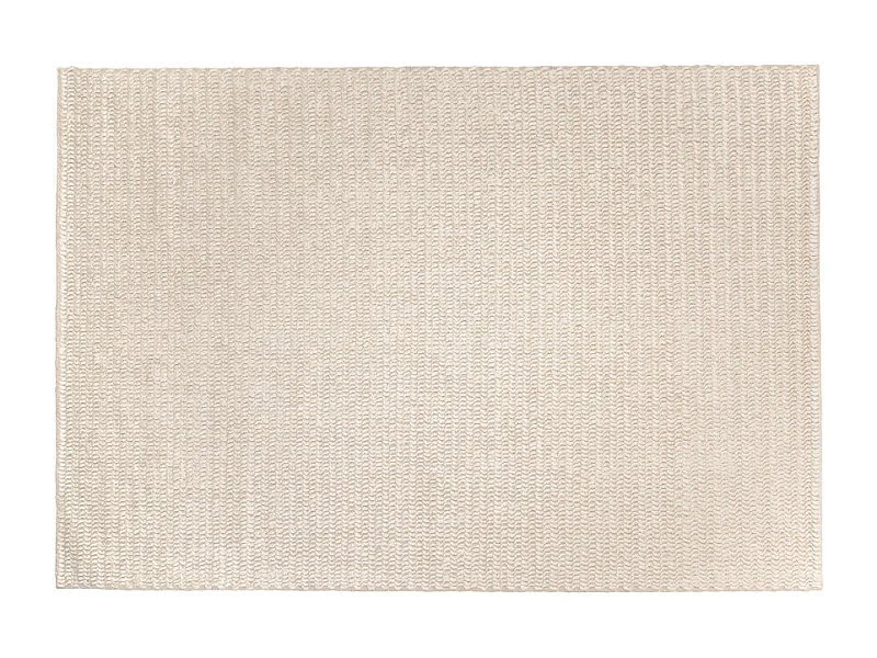 QUENTIN - Tapis rectangulaire 200x290cm en laine tissée couleur beige