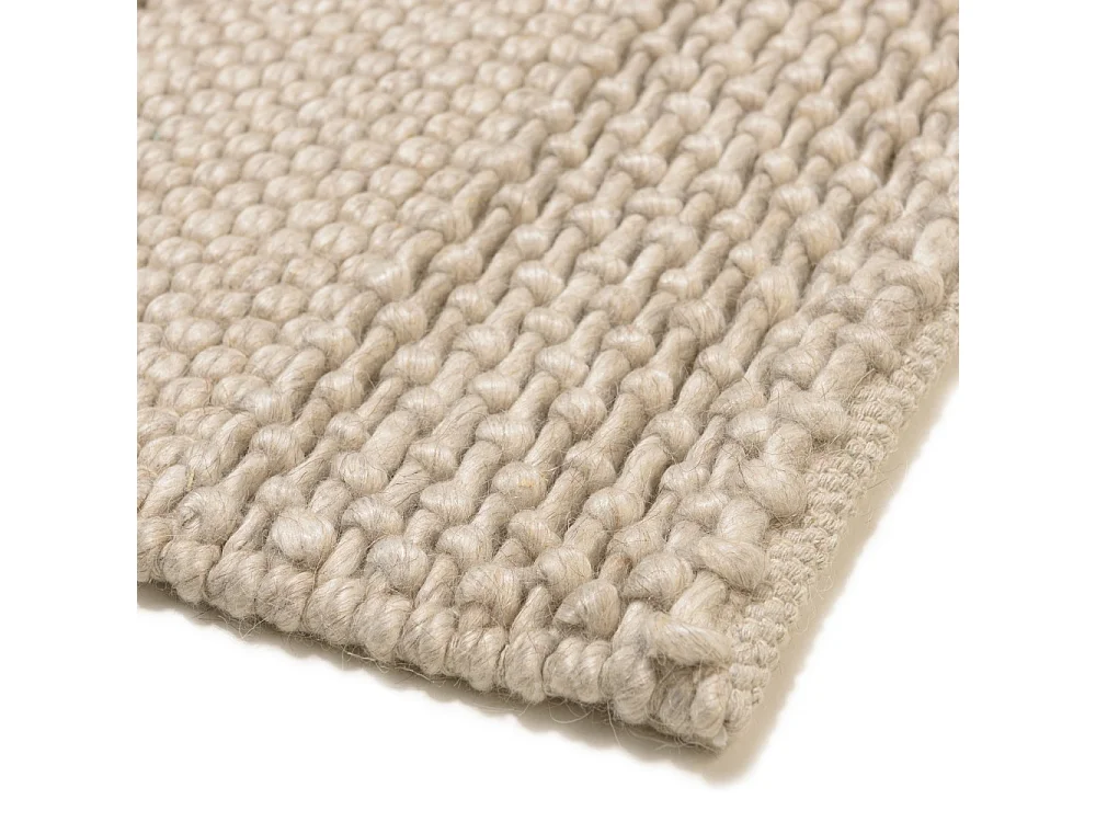 QUENTIN - Tapis rectangulaire 160x230cm laine tissée beige