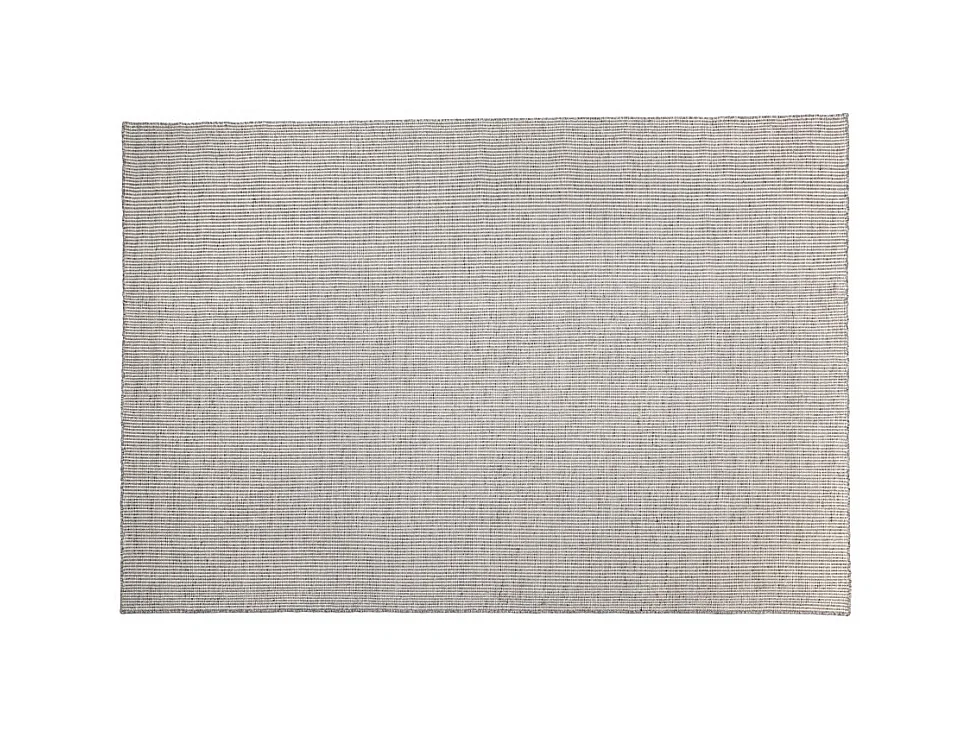 QUENTIN - Tapis rect 200x290cm en laine tissée couleur blanc/gris chiné