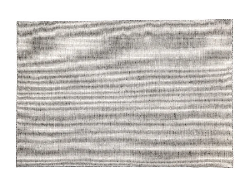 QUENTIN - Tapis rect 200x290cm en laine tissée couleur blanc/gris