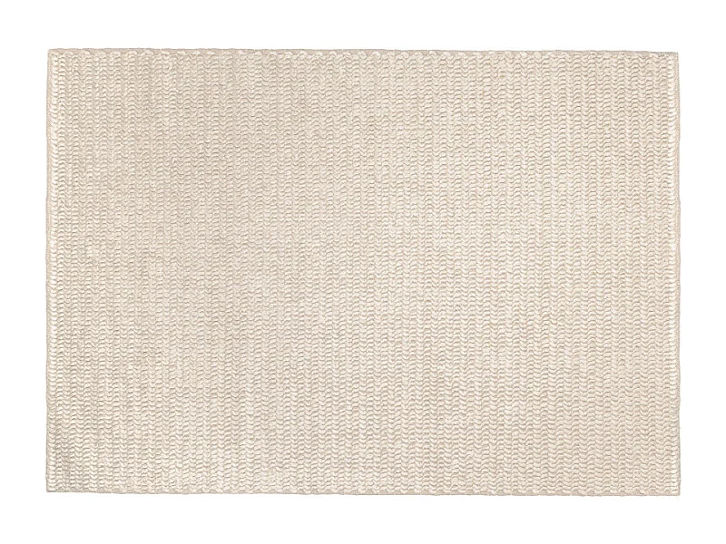 QUENTIN - Tapis rectangulaire 160x230cm en laine tissée couleur beige