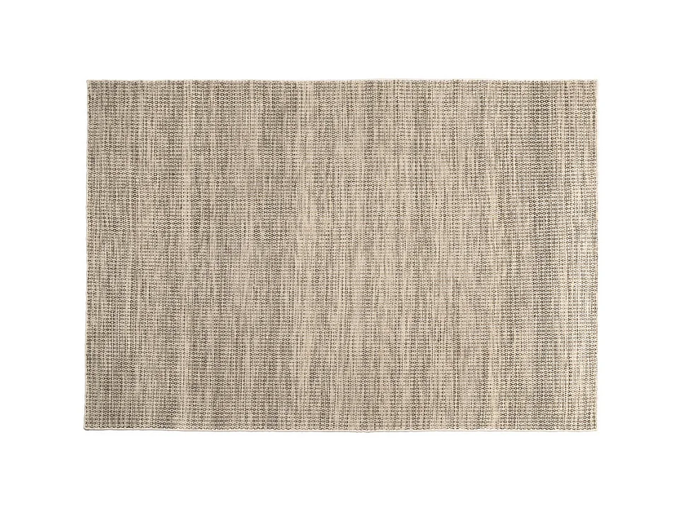 QUENTIN - Tapis rect. 200x290cm en laine tissée couleur blanc et kaki