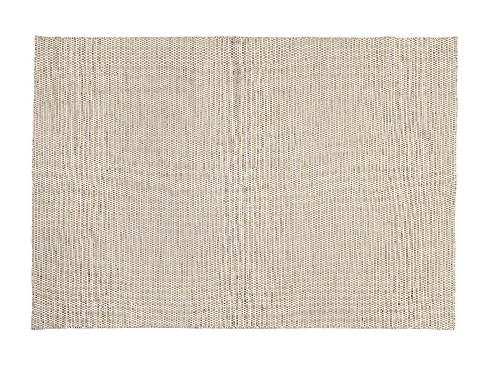 QUENTIN - Tapis rect 160x230cm laine tissée couleur blanc/marron