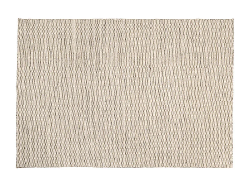 QUENTIN - Tapis rect 160x230cm laine tissée couleur blanc/marron
