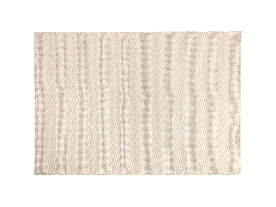 QUENTIN - Tapis rectangulaire 200x290cm en laine tissée couleur lin