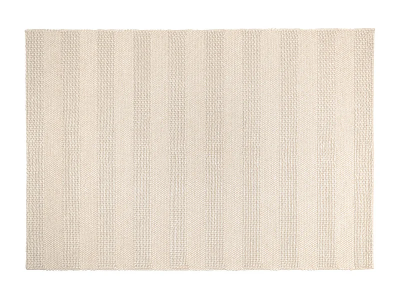 QUENTIN - Tapis rectangulaire 200x290cm en laine tissée couleur beige
