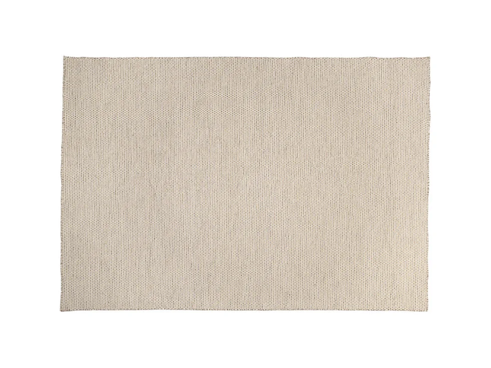 QUENTIN - Tapis rect. 200x290cm laine tissée couleur blanc/marron chiné