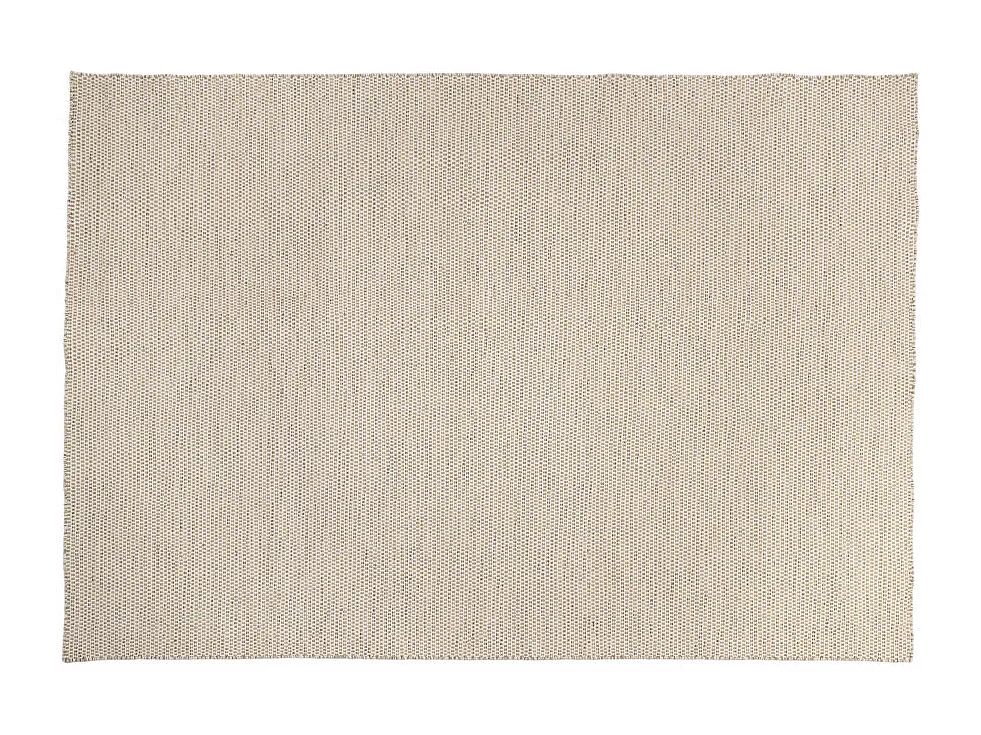 QUENTIN - Tapis rect 200x290cm laine tissée couleur blanc/marron