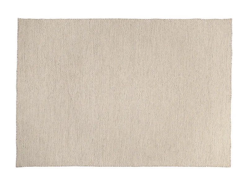 QUENTIN - Tapis rect 200x290cm laine tissée couleur blanc/marron