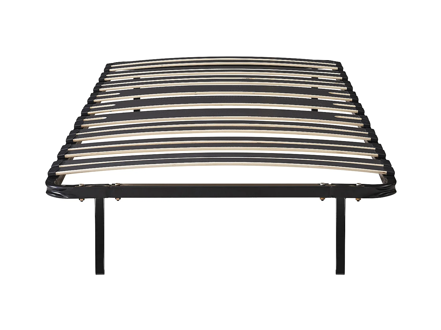 Somier de láminas para montar 90 x 190 cm - 15 láminas - 3 zonas de soporte lumbar reforzado - Con patas - Negro - CERRISI de YSMÉE