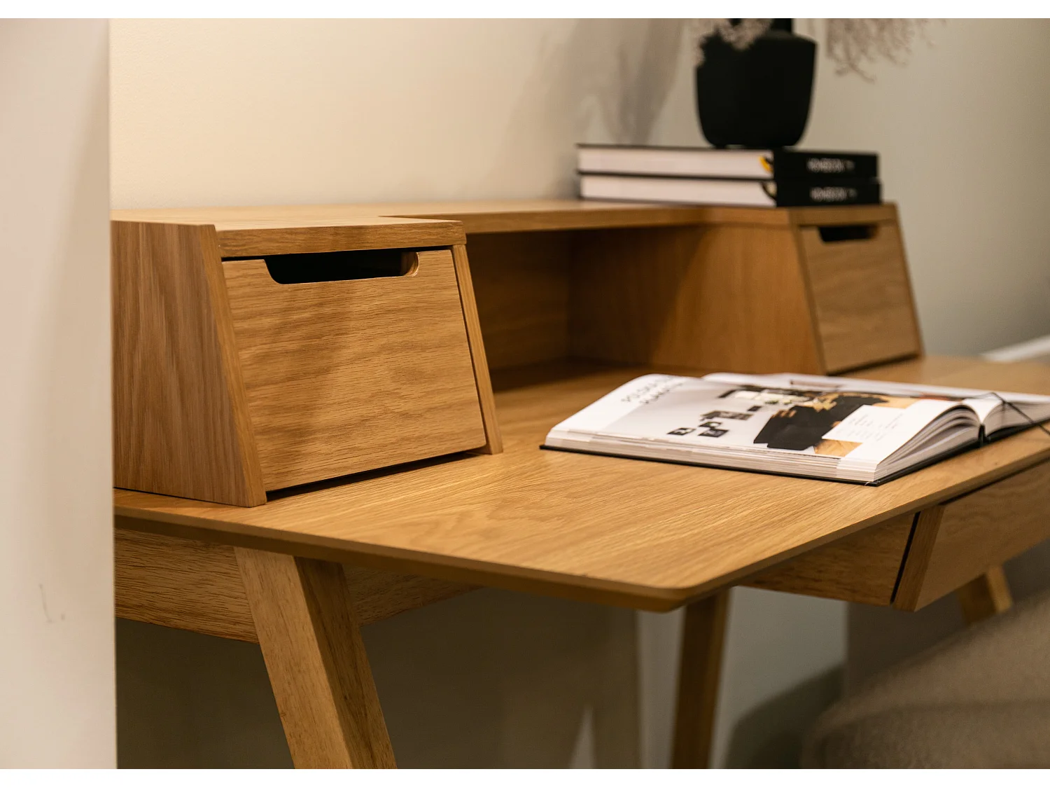 Bureau en bois - 120x60 cm - chêne naturel - MORTMED