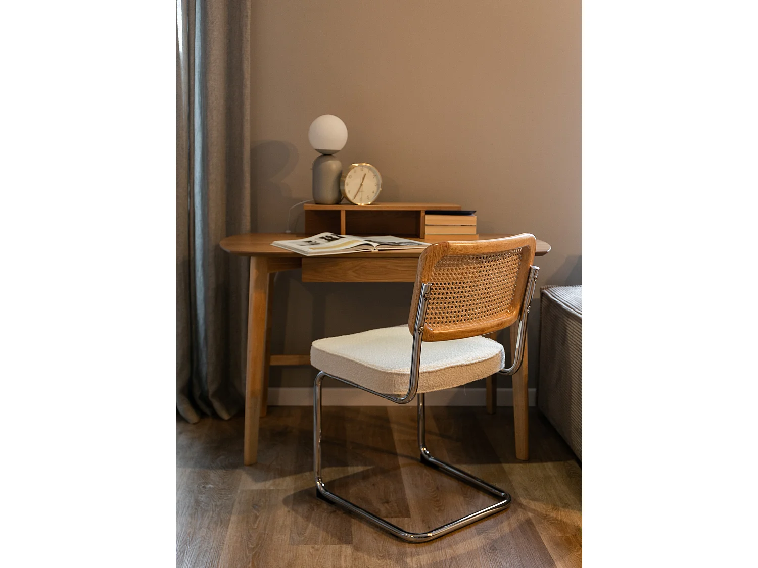 Bureau en bois - 120x60 cm - chêne naturel - SKILITY