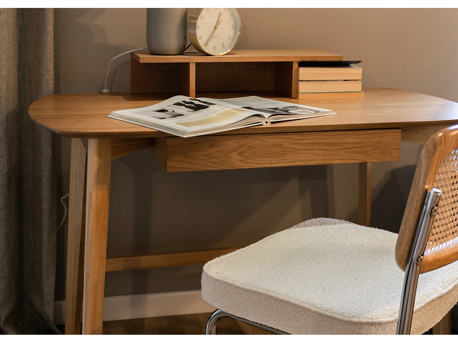 Bureau en bois - 120x60 cm - chêne naturel - SKILITY