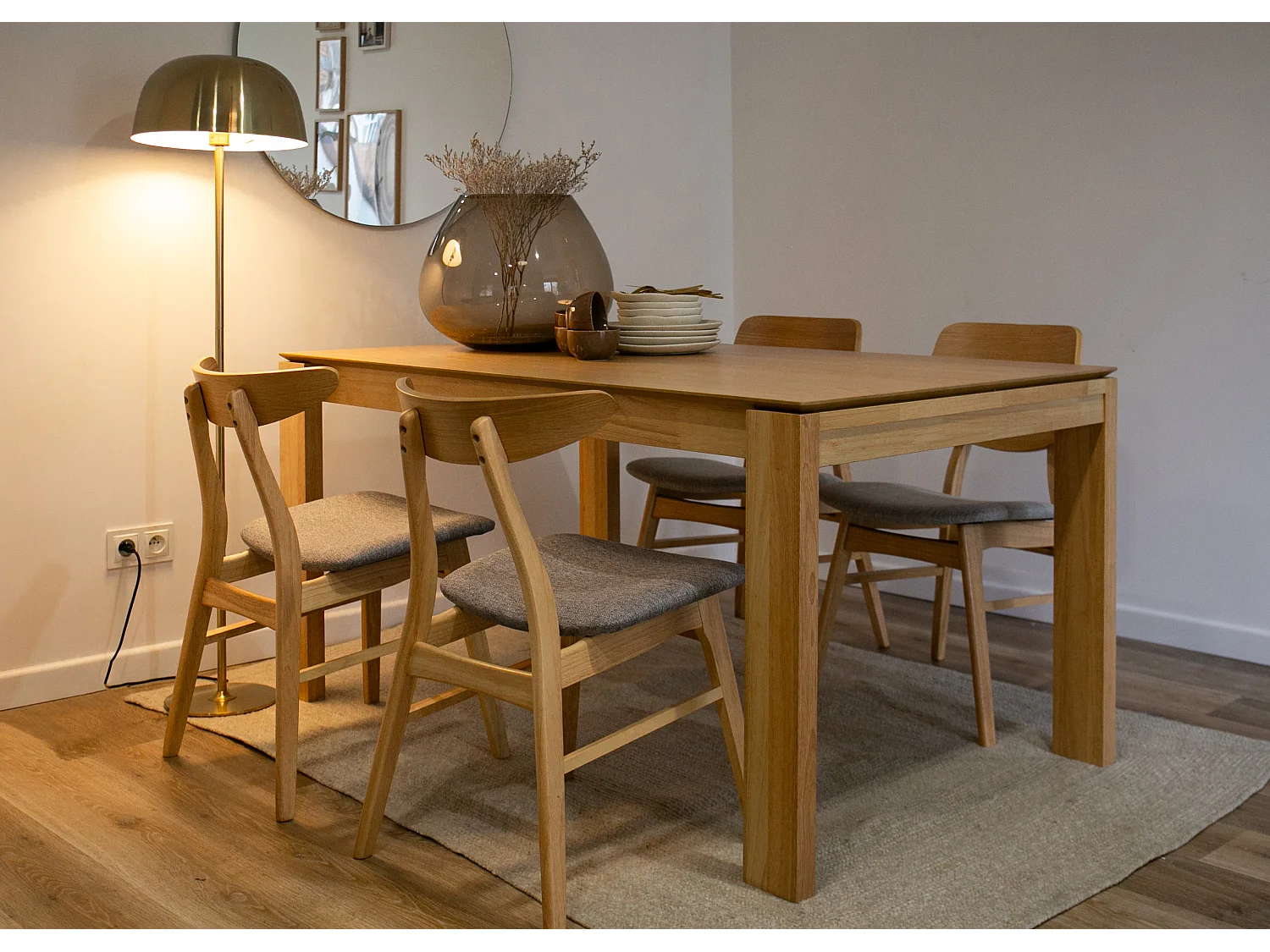 Table - 150x90 cm - chêne naturel - HOOLENTS