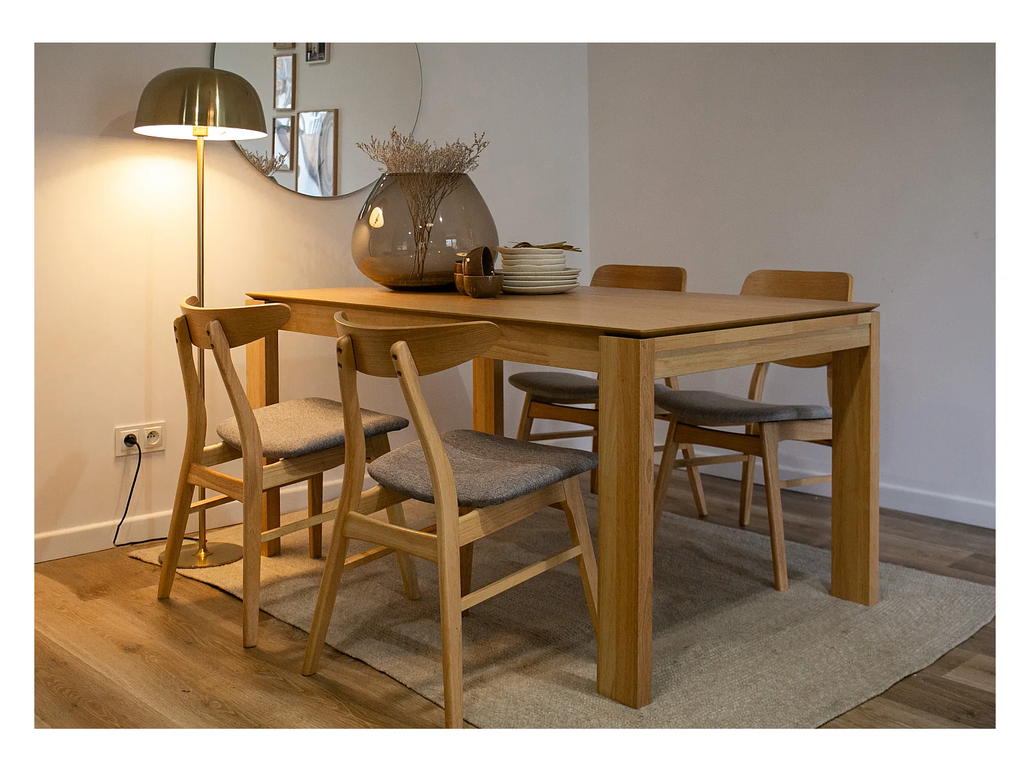 Table - 150x90 cm - chêne naturel - HOOLENTS