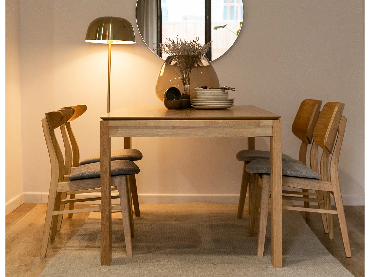 Table - 150x90 cm - chêne naturel - HOOLENTS