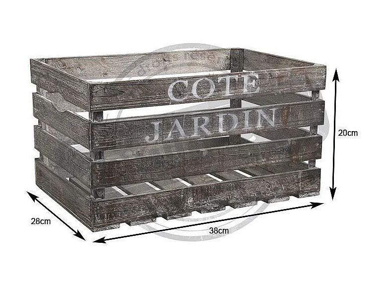 Caisse en bois Côté jardin Longueur 38cm
