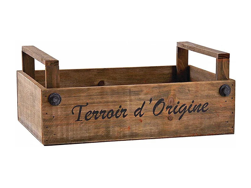Caisse en bois teinté Terroir d'Origine