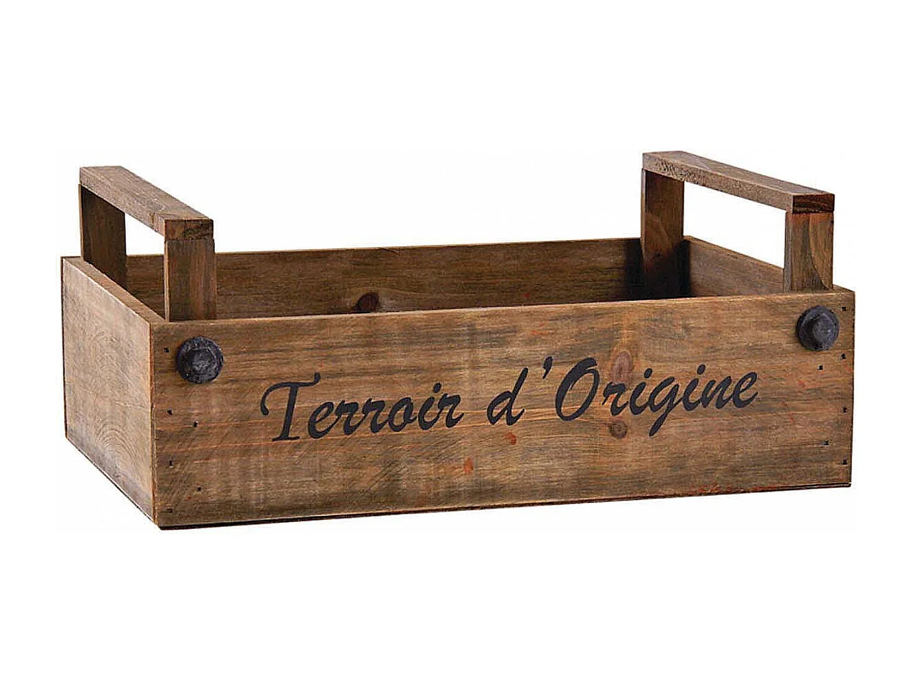 Caisse en bois teinté Terroir d'Origine