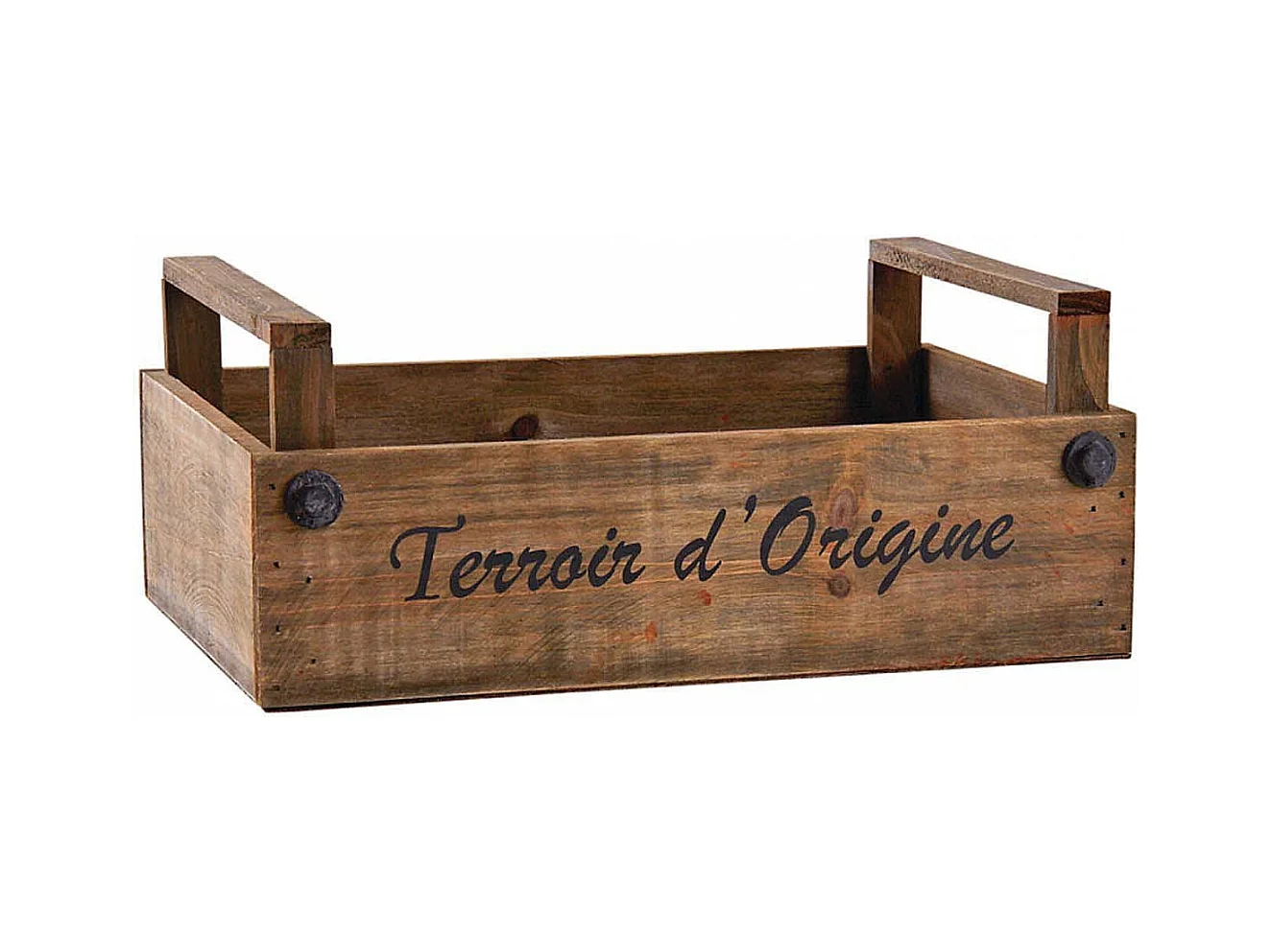 Caisse en bois teinté Terroir d'Origine