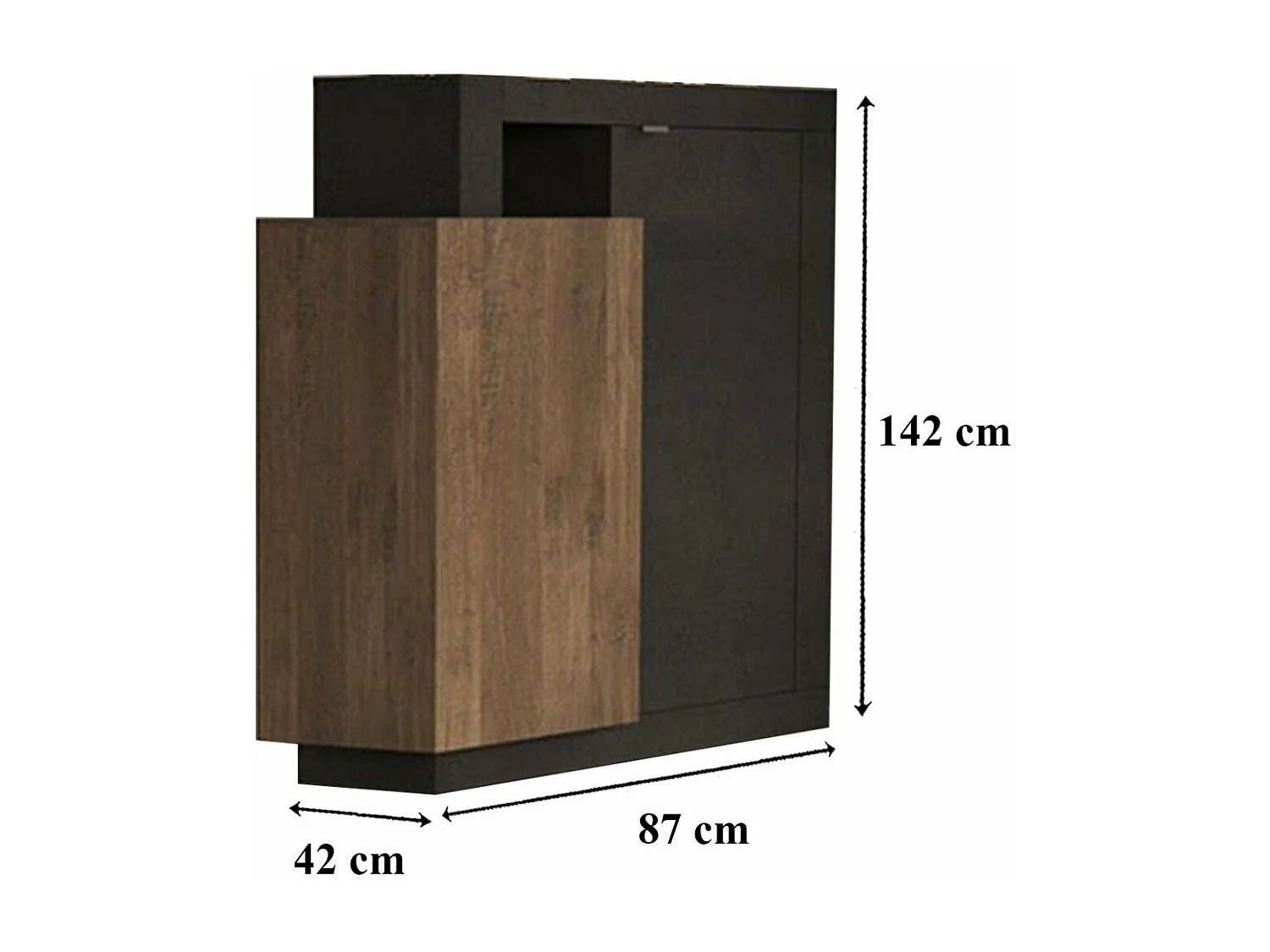 Meuble rangement 2 portes Journey - H142 cm