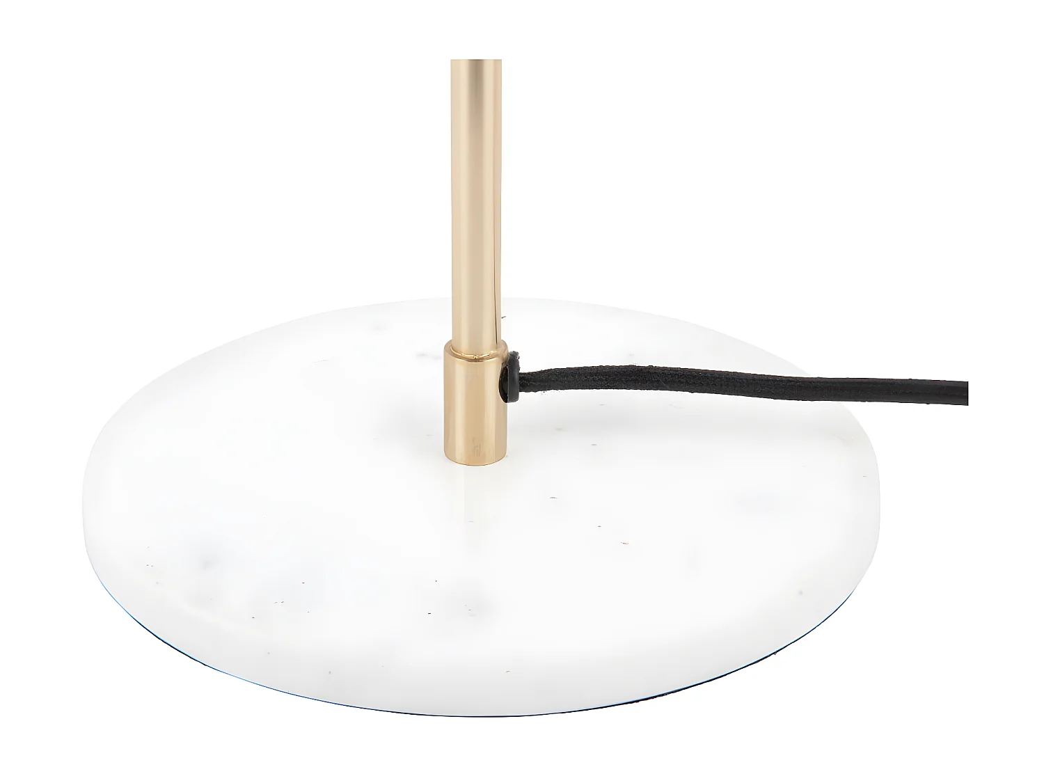 Waved Dome - Lampe à poser en métal et marbre - Vert kaki