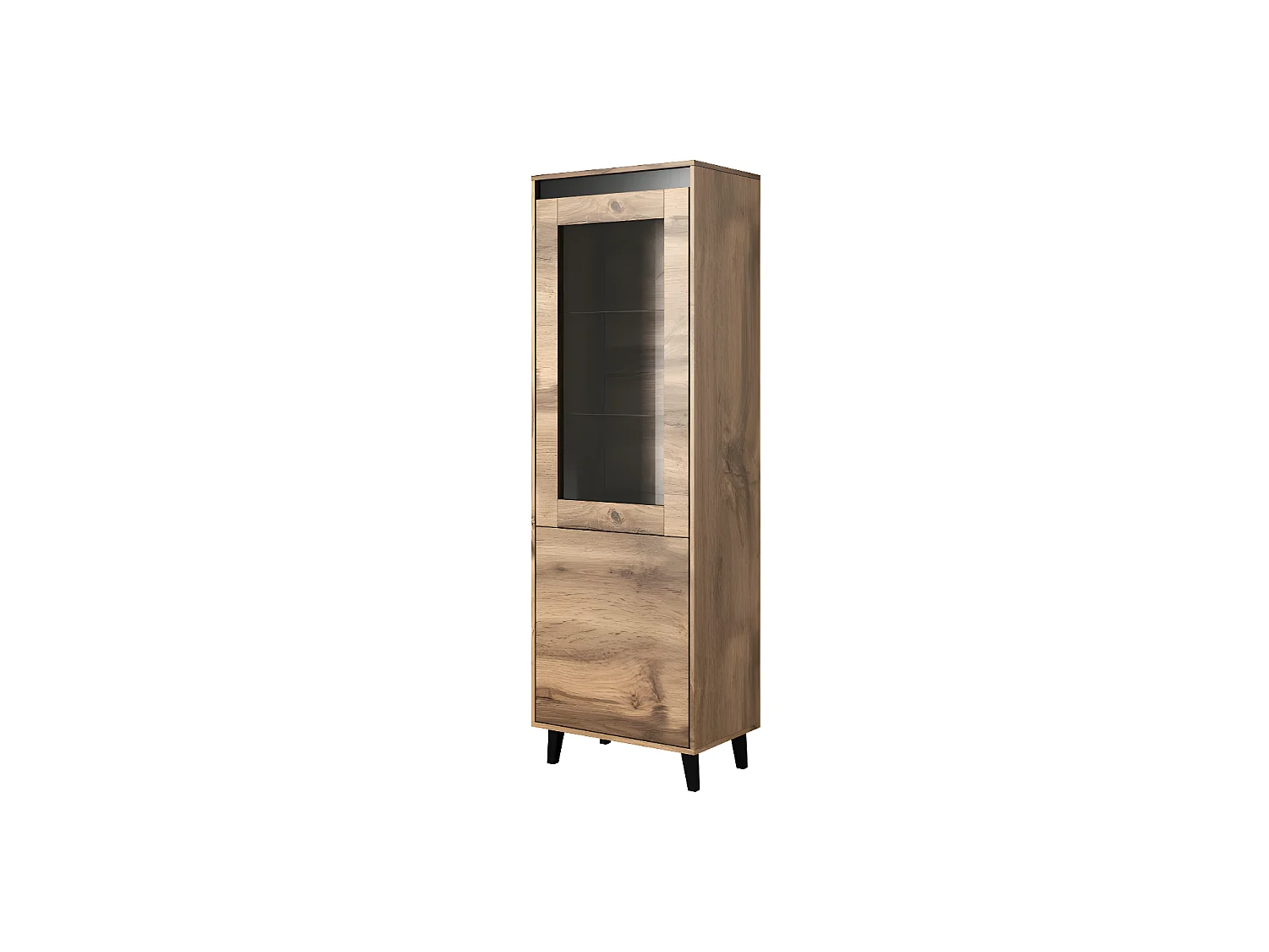 Vitrine 1 porte NORI 60 cm style industriel