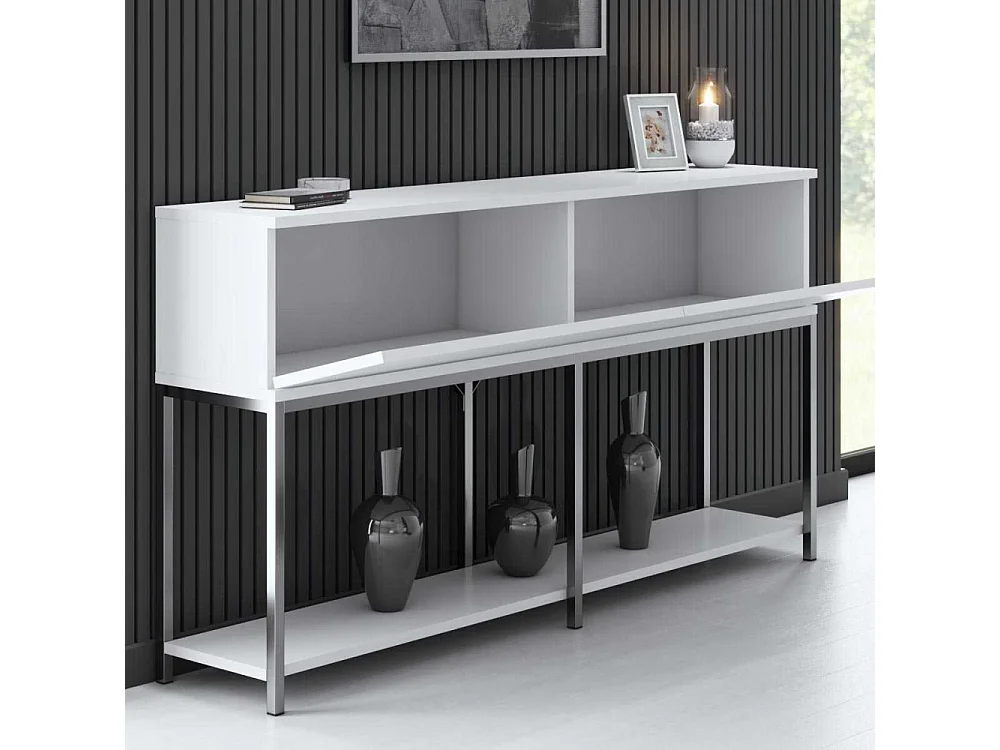 Aparador Lord Blanco Plata 150x30x80 cm