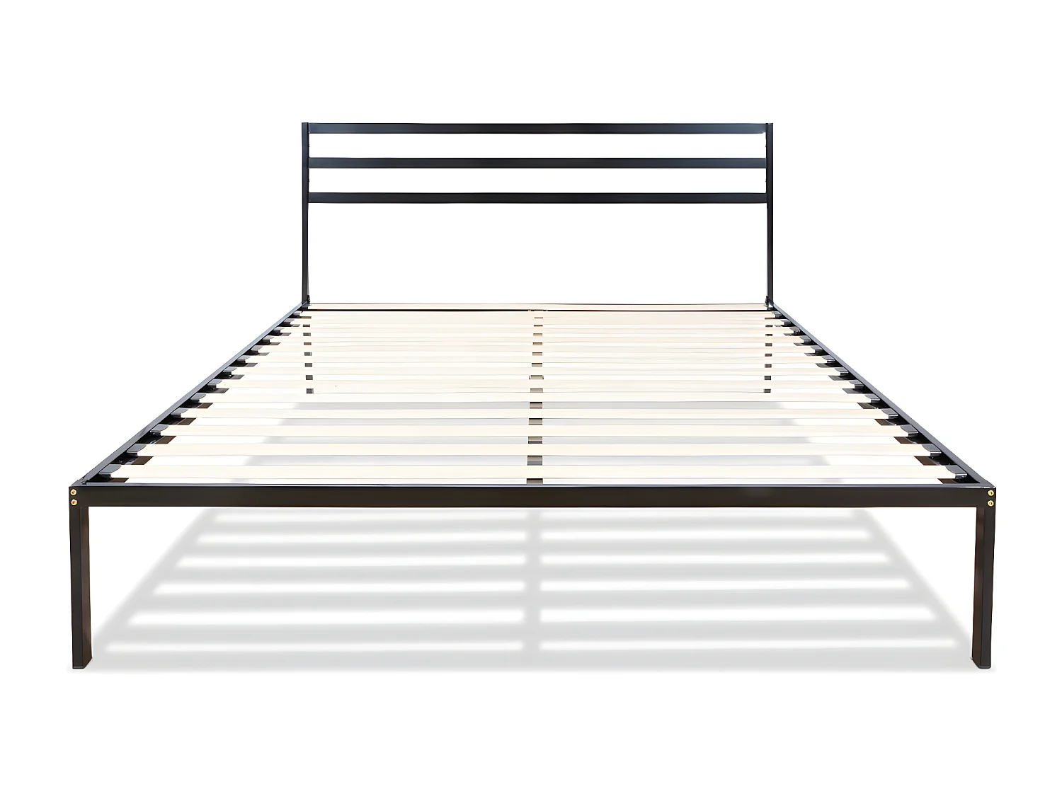 OLYMPE LITERIE | Sommier en métal avec tête de lit QUIETUDE 140x190 cm | Livré en kit