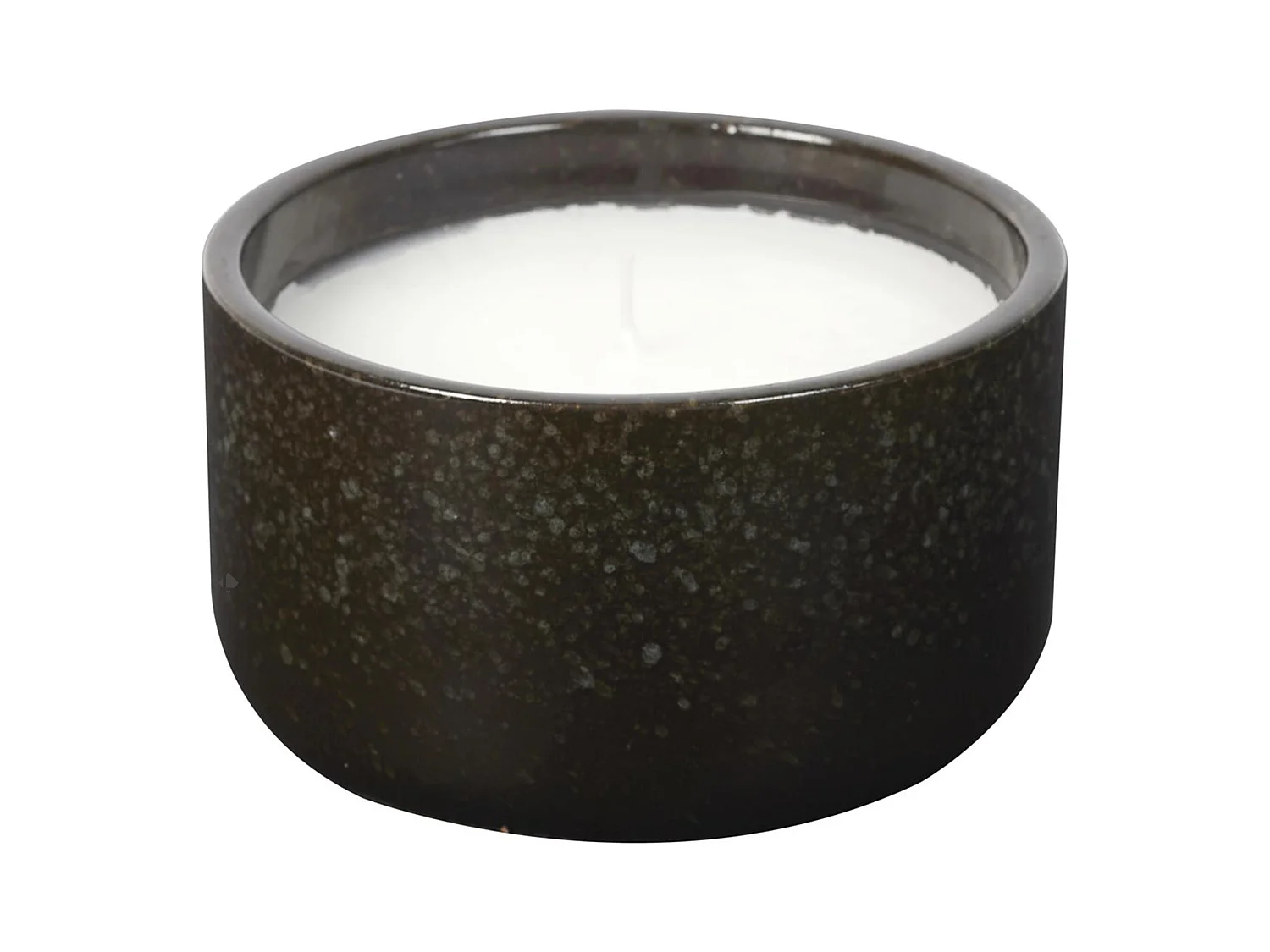 Bougie parfumée 2% pot en céramique noir TERRA senteur bois épicé