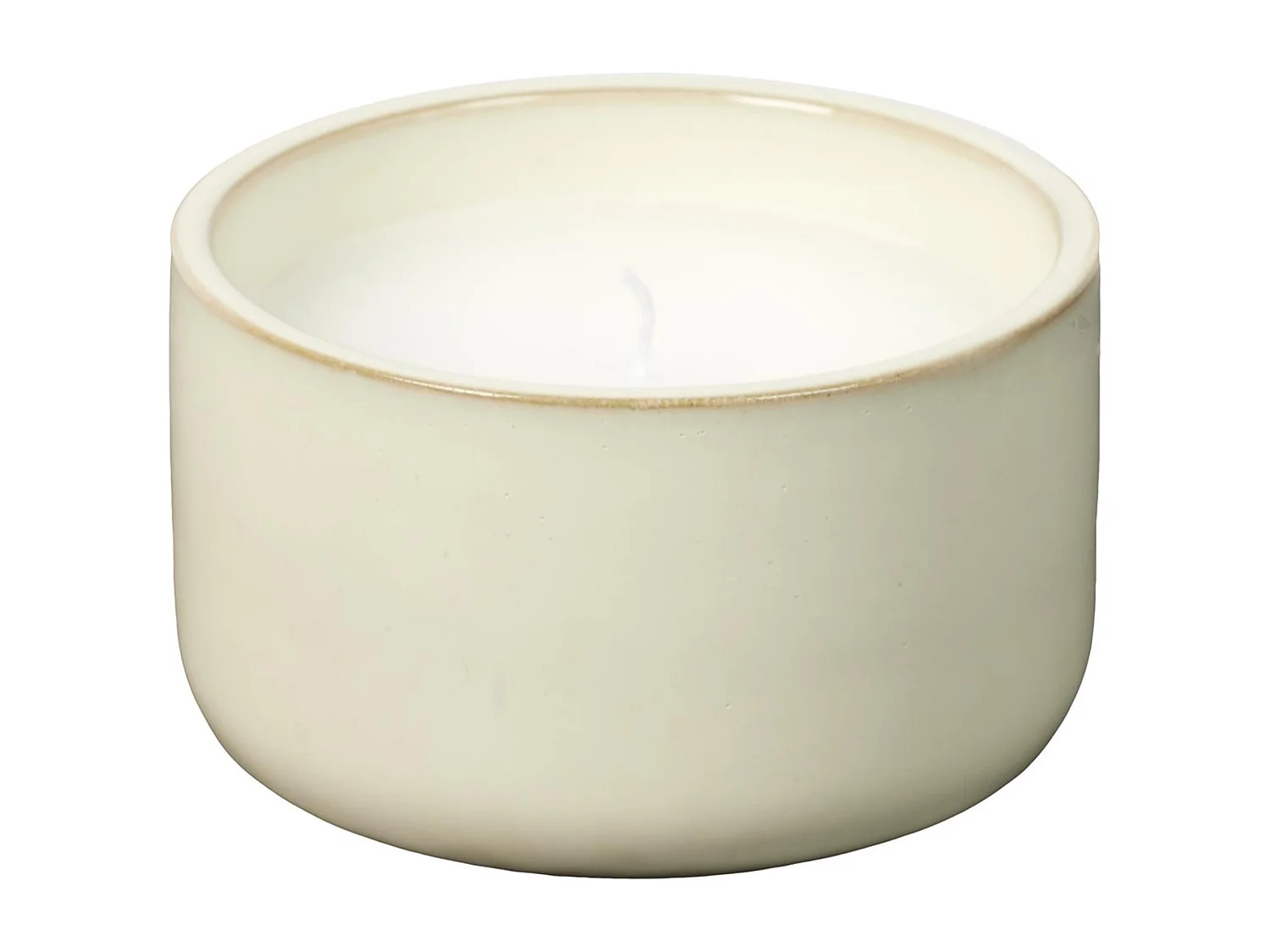 Bougie parfumée 2% pot en céramique blanc TERRA senteur bois gingembre