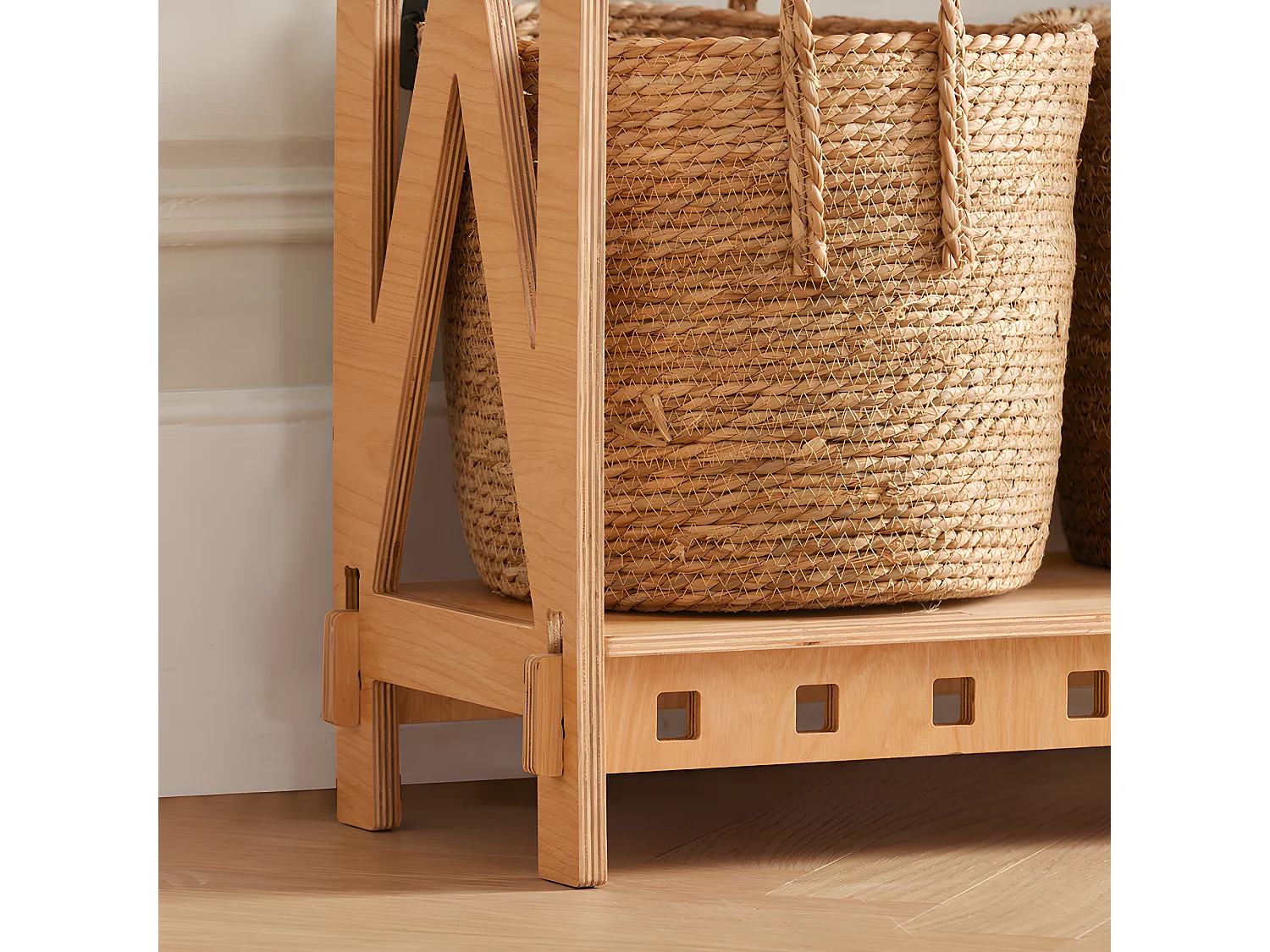 SoBuy Houten consoletafel, design entreeconsole, bankuiteinden, decoratieve tafel voor woonkamer, hal, slaapkamer, 80 x 30 x 87,5 cm, pen- en gatstructuur, HFSB01-N