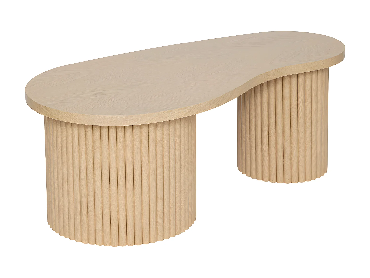 Lot de 2 Tables basses placage effet bois