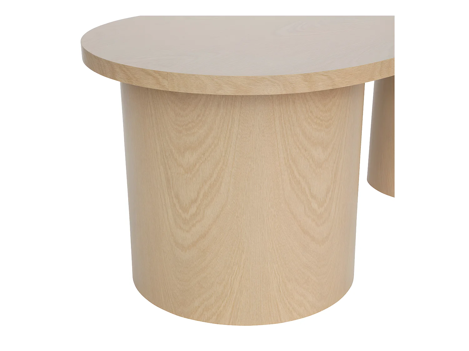 Lot de 2 Tables basses placage effet bois