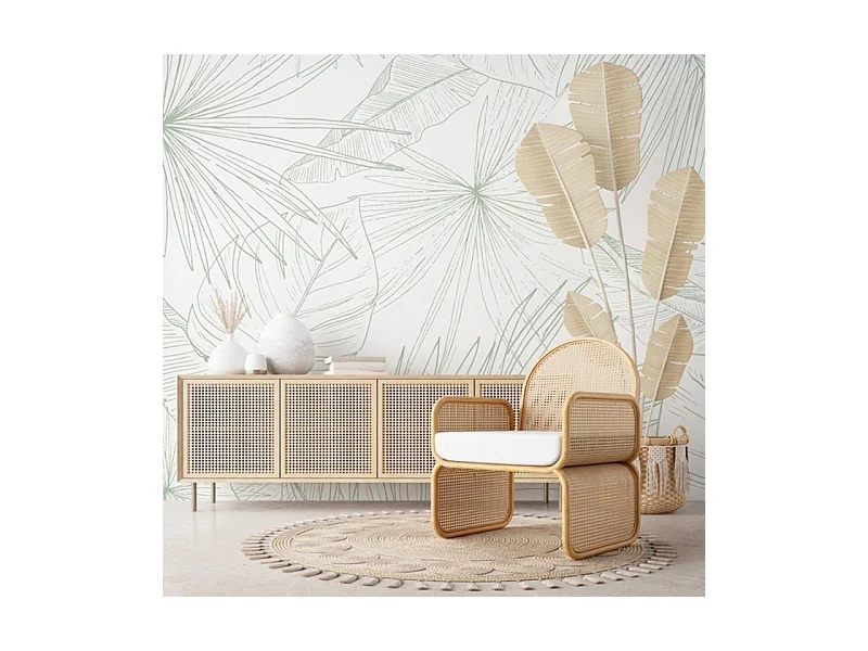 Papier peint panoramique - Lamnar - Vert - intissé : 150g/m² - 7 lés : 336x270cm