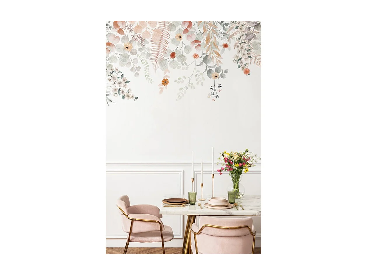 Papier peint panoramique - Flowers in Rain - Multicolore - intissé : 150g/m² - 7 lés : 336x270cm