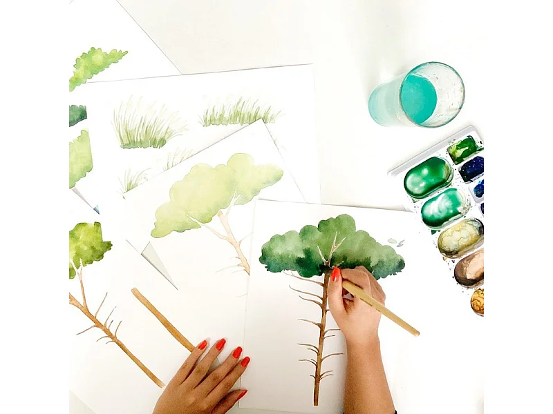 Papier peint panoramique - Les Landes - Multicolore - intissé : 150g/m² - 7 lés : 336x270cm