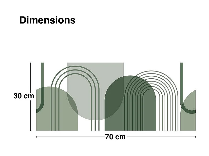 Crédence adhésive pour salle de bain en PVC design vert 140x30 cm (en 2 bandeaux)