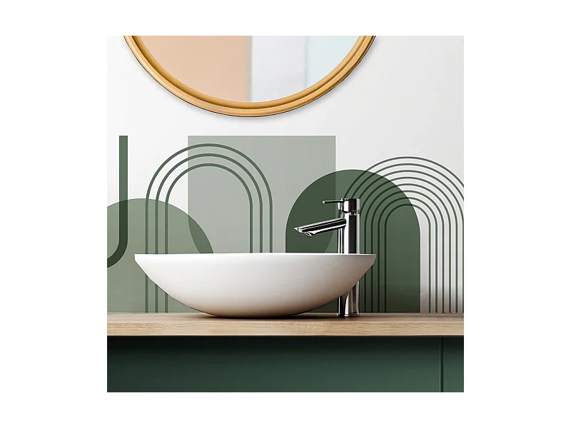 Lot de 2 bandeaux adhésifs pour salle de bain - Arche - PVC - 2x(70x30 cm)