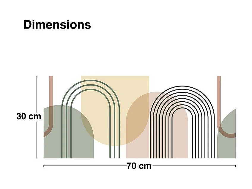 Crédence adhésive pour salle de bain en PVC design beige 140x30 cm (en 2 bandeaux)